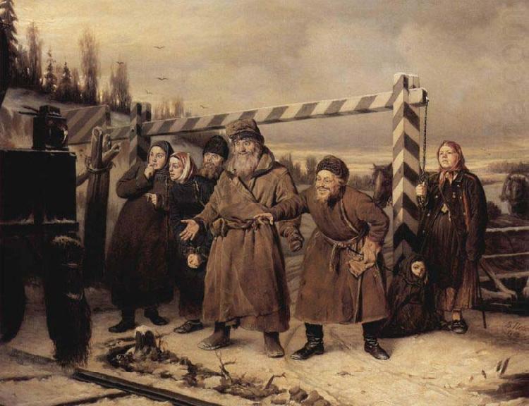 At the railroad, Vasily Perov